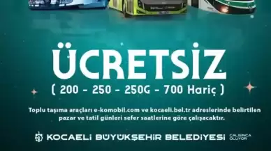 Kocaeli'de Bayramda Belediye Otobüsleri 3 Gün Ücretsiz Olacak