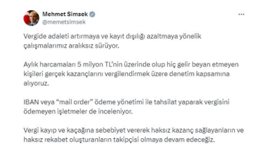 Bakan Şimşek: Vergide Adalet Sağlanacak