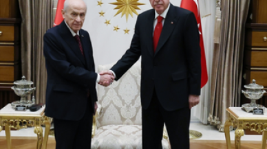 Cumhurbaşkanı Erdoğan Beştepe'de Bahçeli ile görüştü