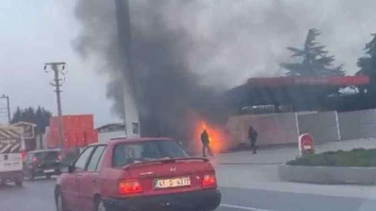 Başiskele'de Akaryakıt istasyonunda Yangın  1